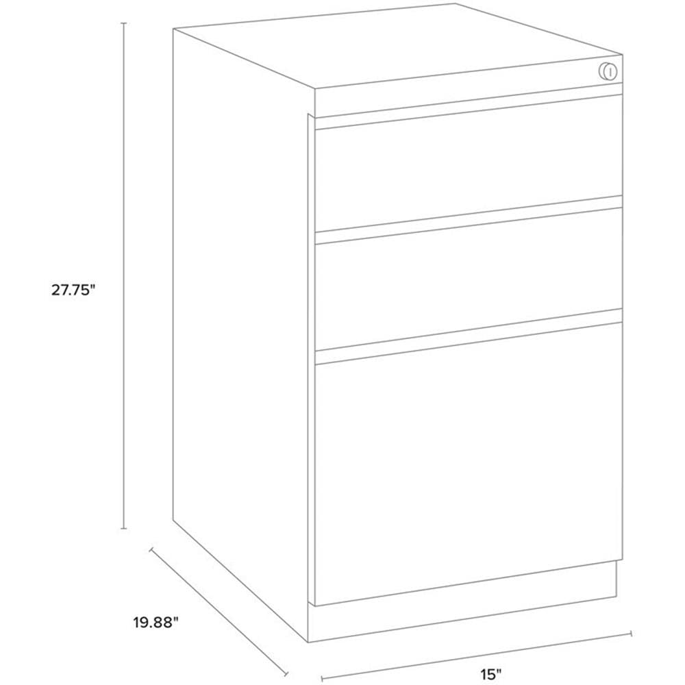 Hirsh (Set of 12) 20" Deep 3 Drawer Metal Mobile File