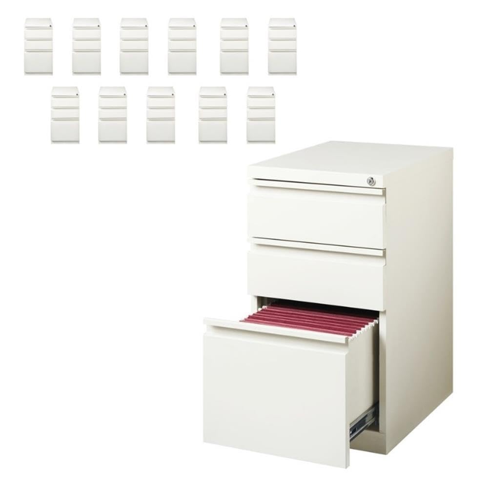 Hirsh (Set of 12) 20" Deep 3 Drawer Metal Mobile File