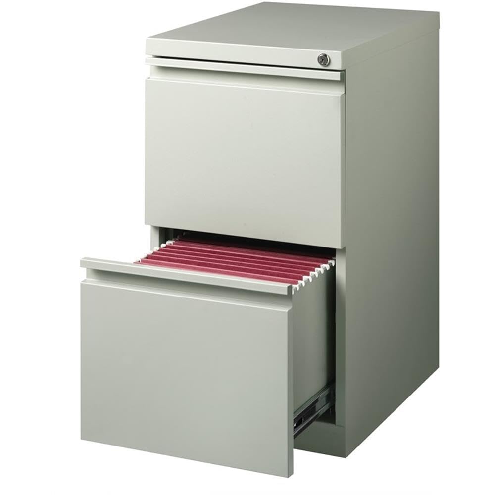 Hirsh (Set of 12) 20" Deep 2 Drawer Metal Mobile File Cabinet in Light Gray