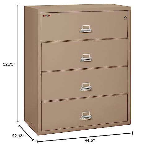 FireKing Lateral 4 Drawer Legal and Letter Fire Safe File Cabinet