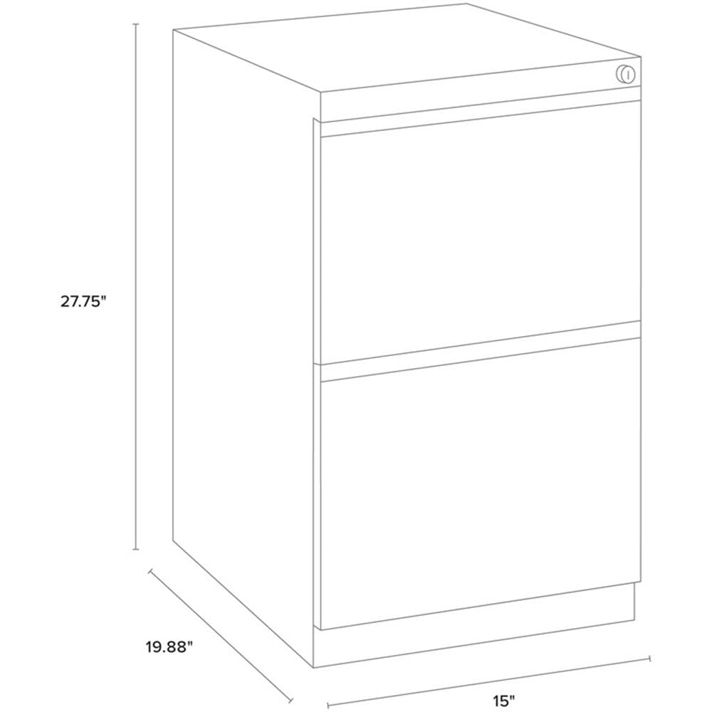 Hirsh (Set of 12) 20" Deep 2 Drawer Metal Mobile File Cabinet in Light Gray
