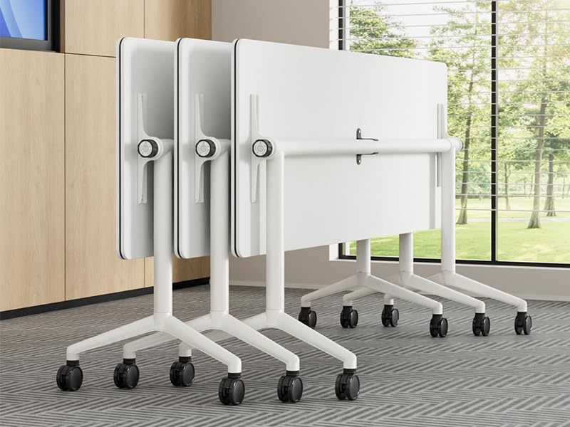 Okeysen Conference Room Table 1 Pack, Modern Folding Training Tables
