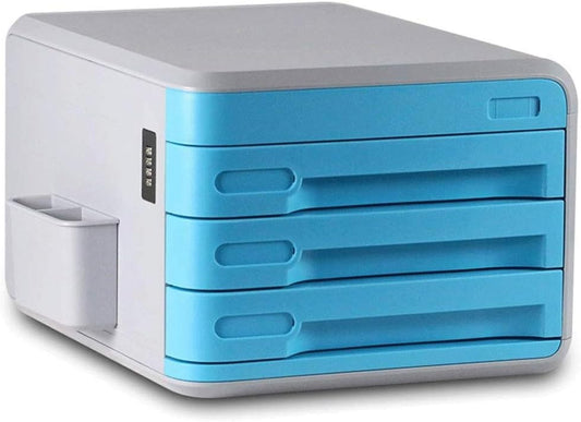 File manager- Desktop Storage Box - with Password Lock Drawer