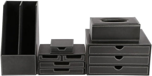 5 Pcs Office Stationery Desk Organizer Set File Rack Desktop