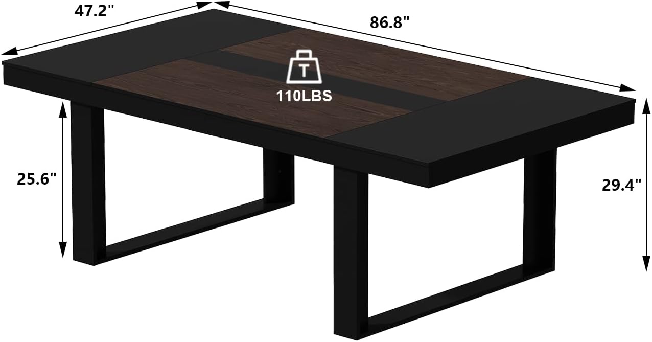 ECACAD 7FT Conference Table for 6-8 People, Large Rectangular Meeting Table