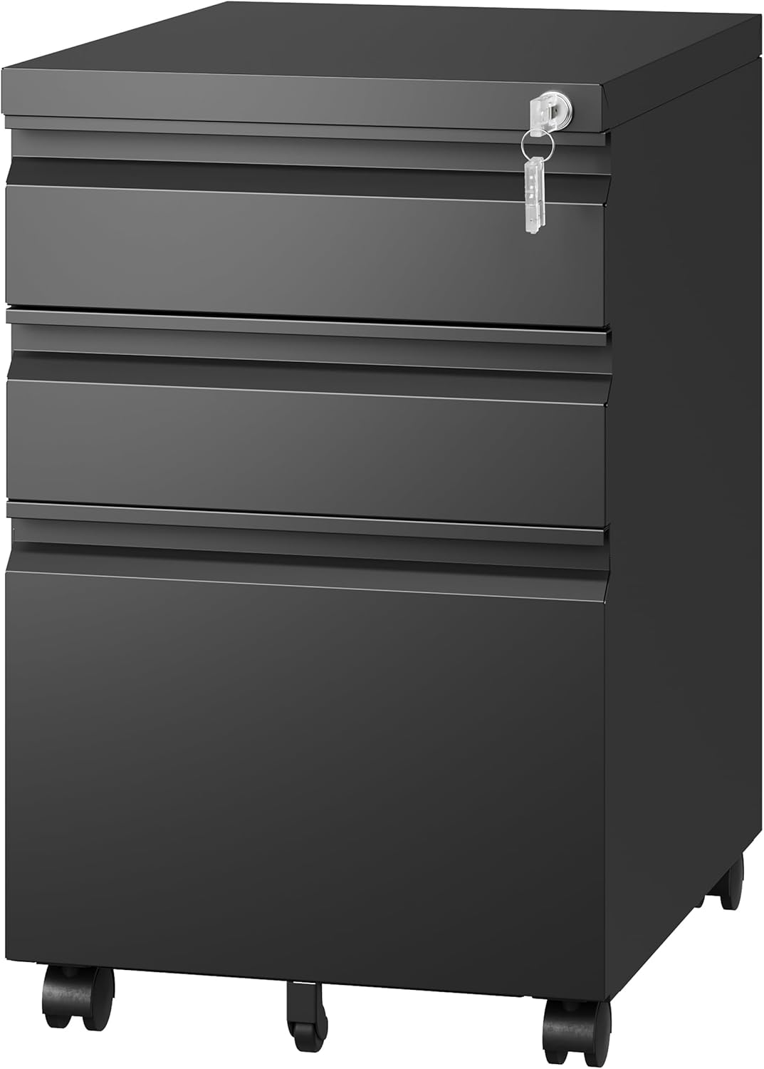Letaya 3 Drawer Mobile File Cabinet with Lock