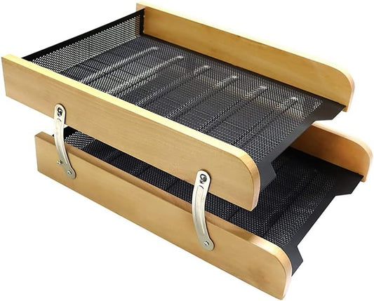 Metal Mesh Desk Organizer, White