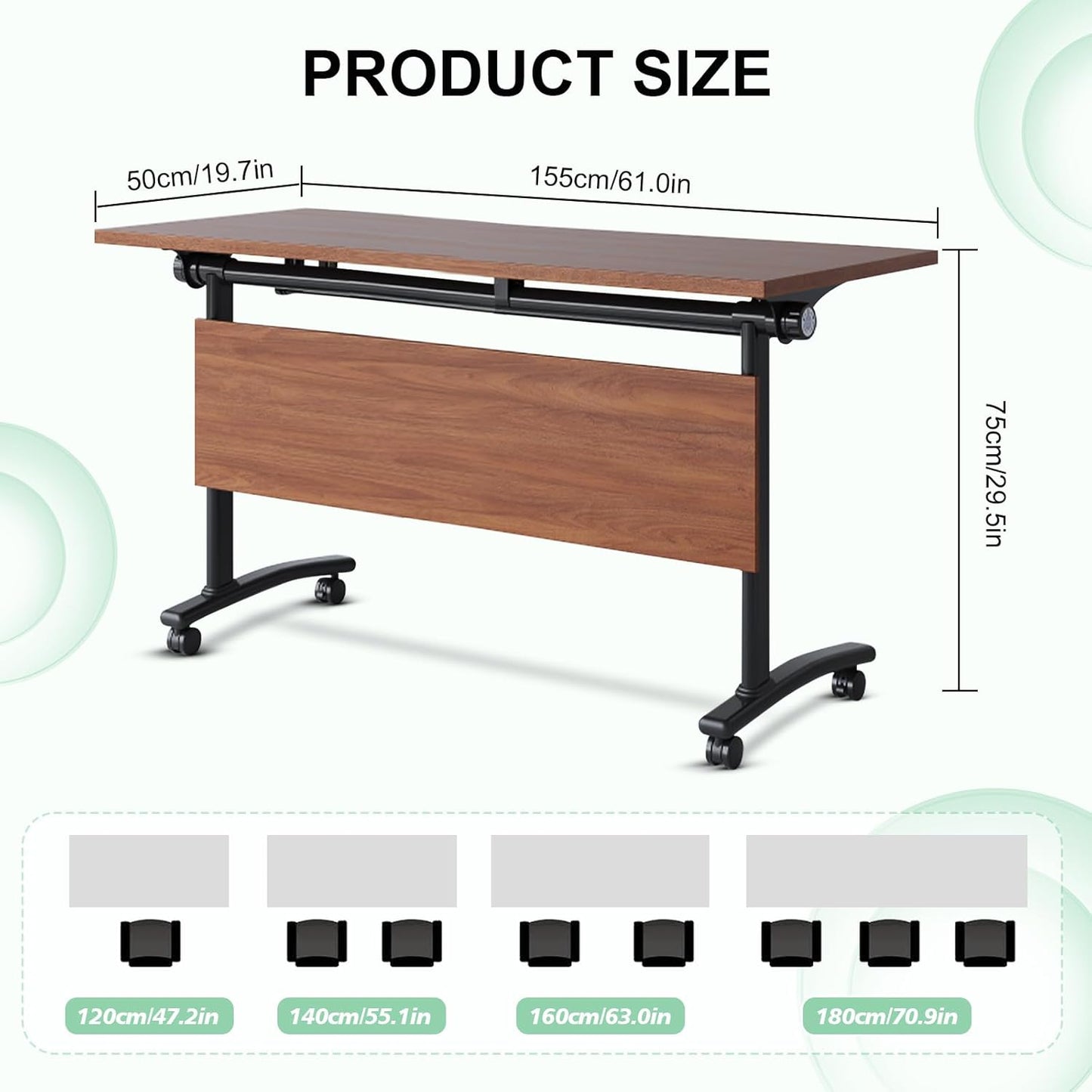 Conference Tables,Folding Conference Table Flip Top Mobile Training Tables