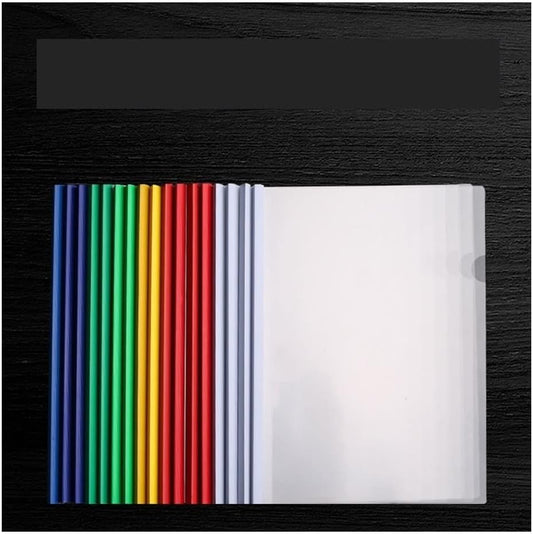 100-Pack Clear Sliding Bar A4 Report/Resume File Folders