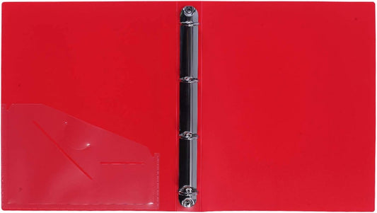 File Folders A4 and Letter-Sized O-Clip Folders 4-Hole Data Storage Folders PP File Management Folders Binder with Insert Pockets (10 Packs) Folder Accessories (Color : Red) (Red)