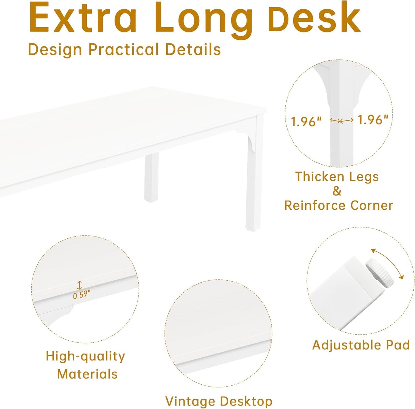 13FT Conference Table, Super Sturdy Large Rectangle Meeting Seminar Table