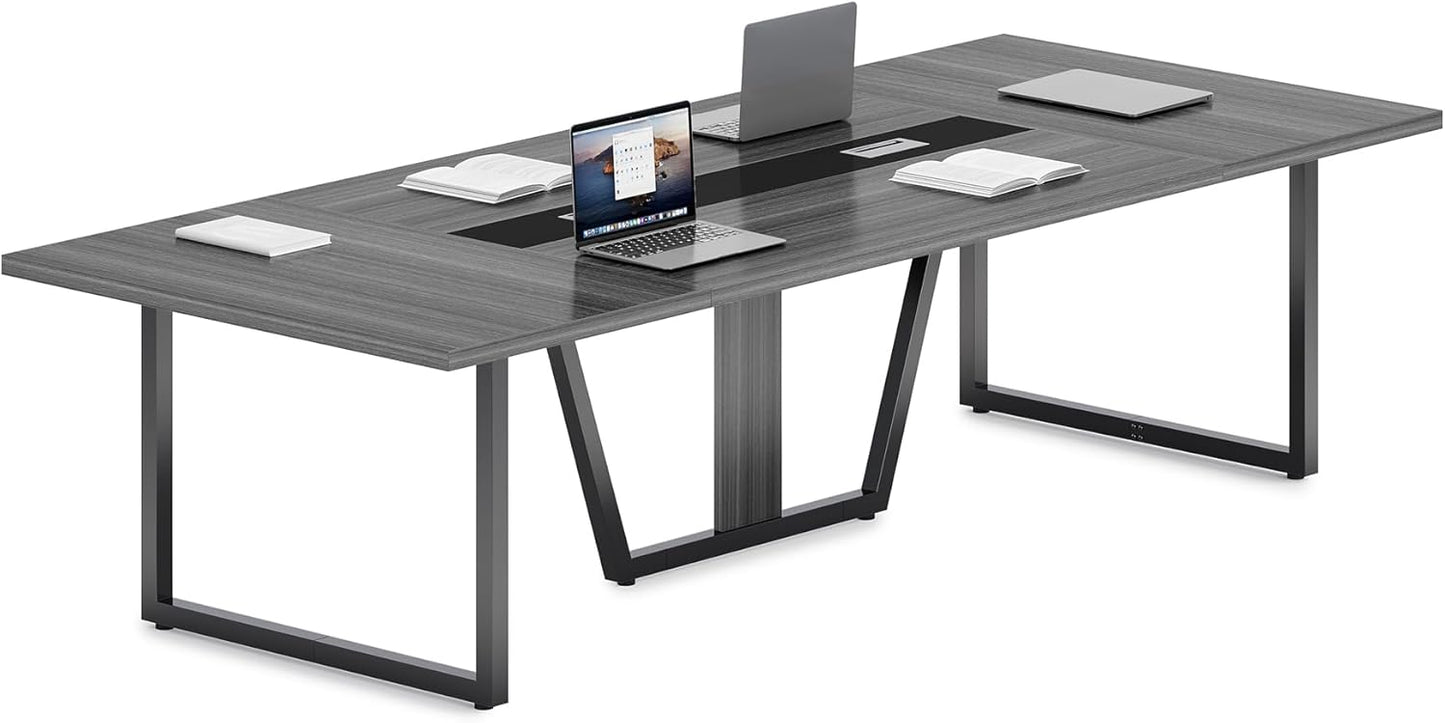 LITTLE TREE 8FT Conference Table for 10 People, Large Meeting Table
