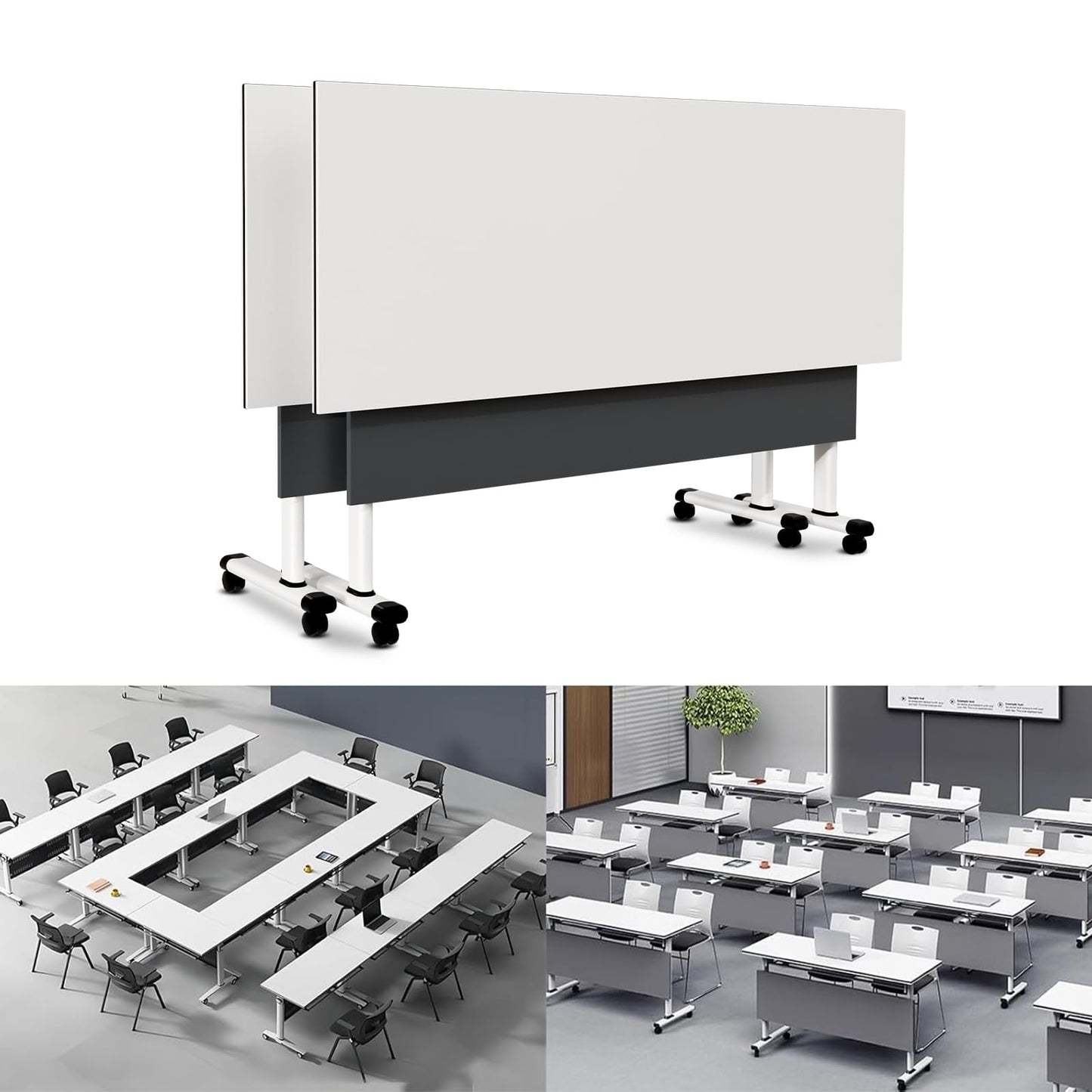 Folding Conference Table Modern Large Mobile Meeting