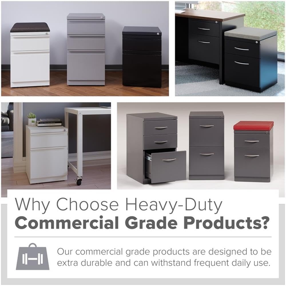 Hirsh (Set of 12) 20" Deep 2 Drawer Metal Mobile File Cabinet in Light Gray