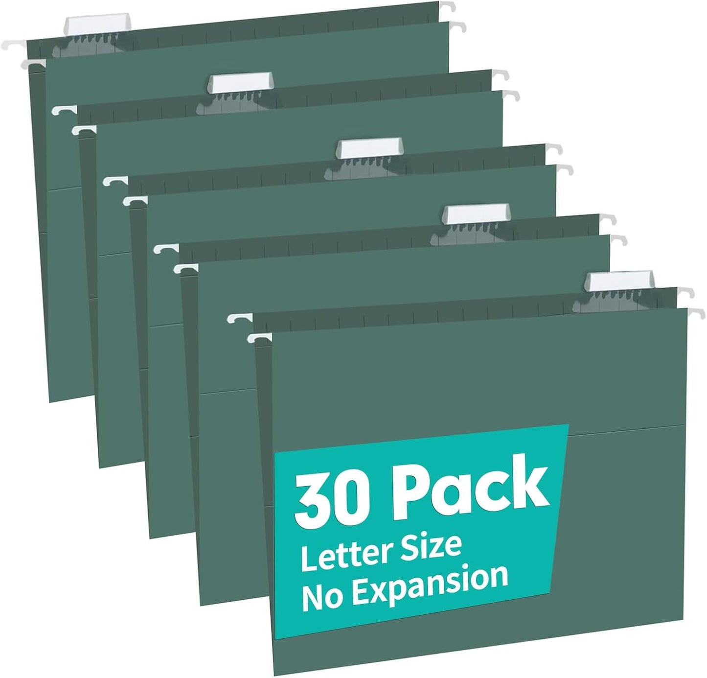 HERKKA Extra Capacity Hanging File Folders, 30 Pack