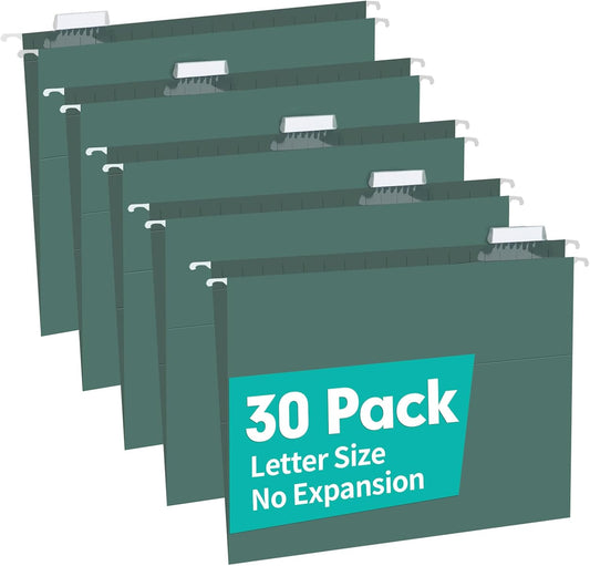 HERKKA Extra Capacity Hanging File Folders, 30 Pack