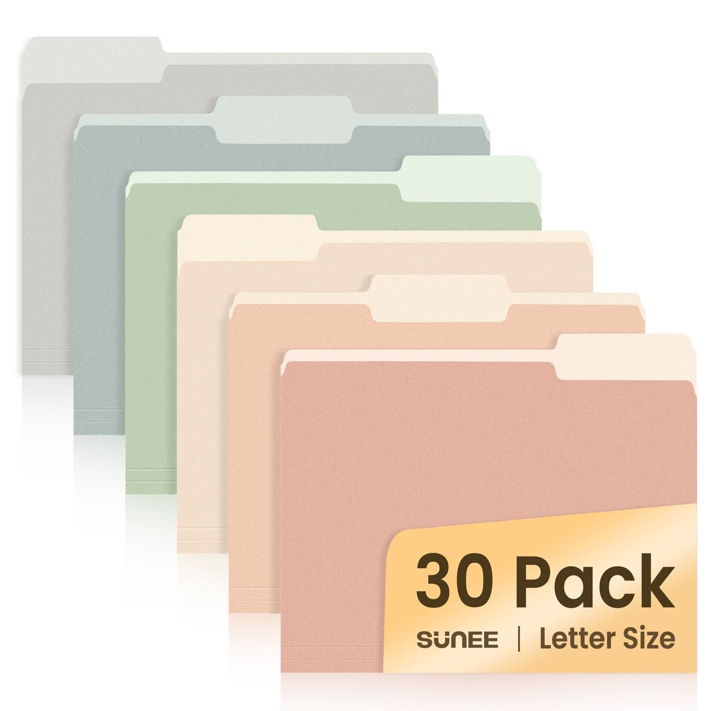 SUNEE File Folders, 30 Pack Manilla Folders 8.5 x 11