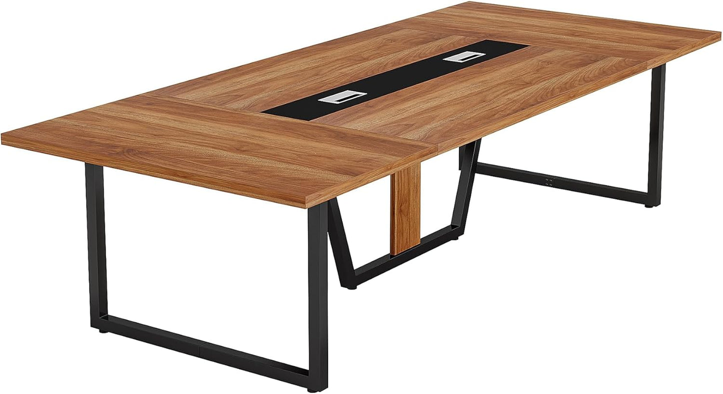 LITTLE TREE 8FT Conference Table for 10 People, Large Meeting Table
