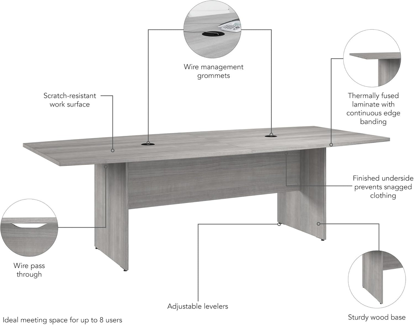 Bush Business Furniture 96-inch Office Conference Table