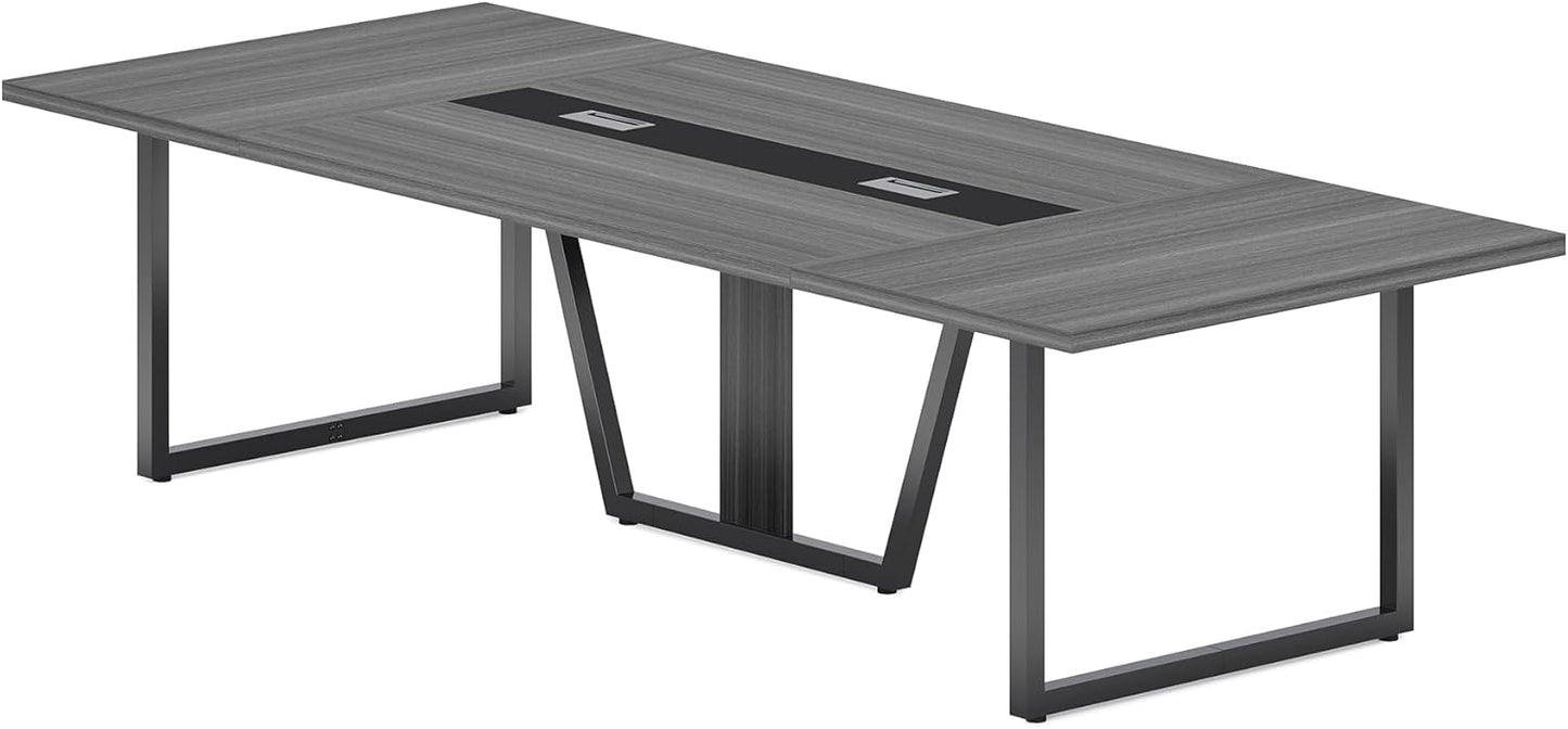 LITTLE TREE 8FT Conference Table for 10 People, Large Meeting Table