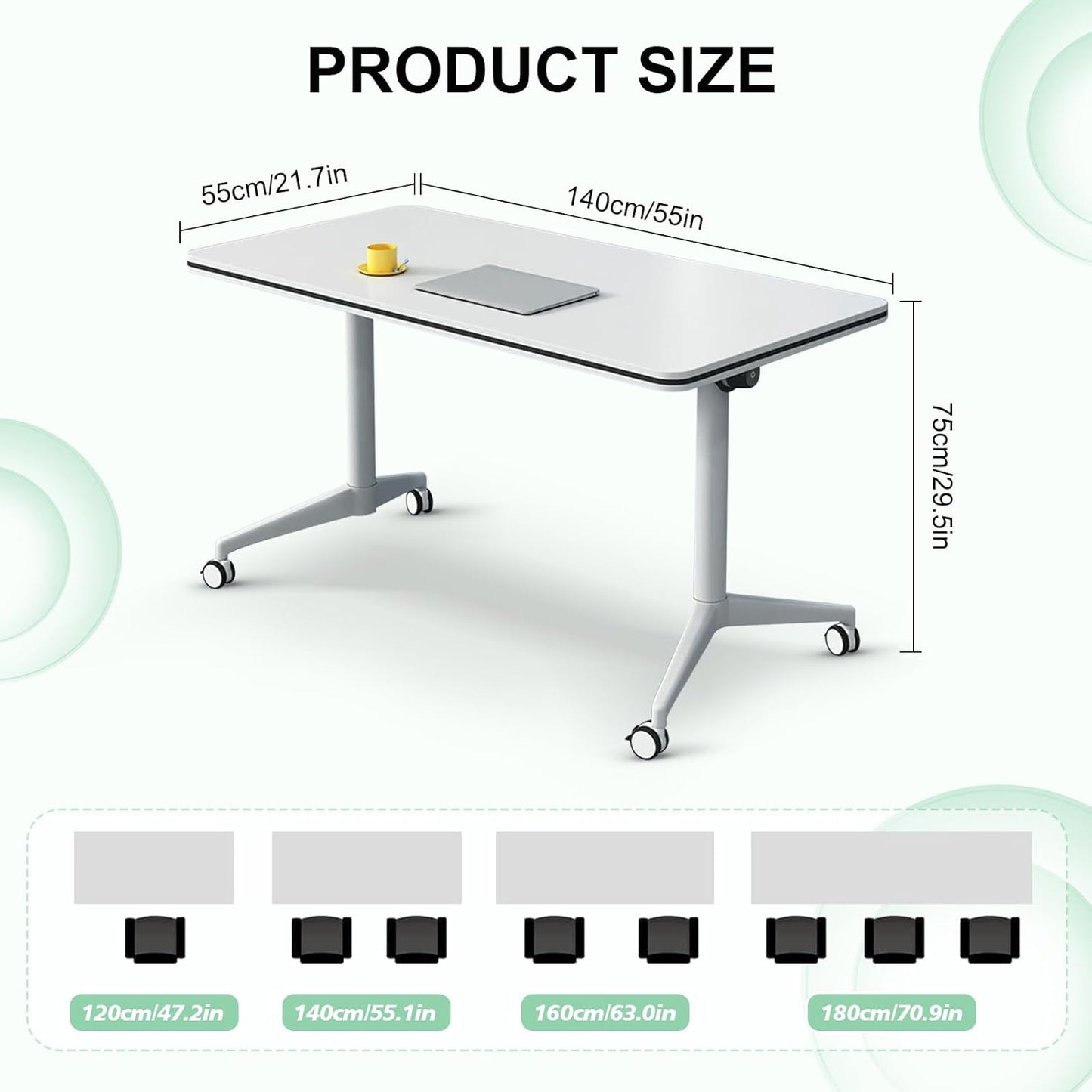 Conference Tables,Folding Conference Table Flip Top Mobile Training Tables