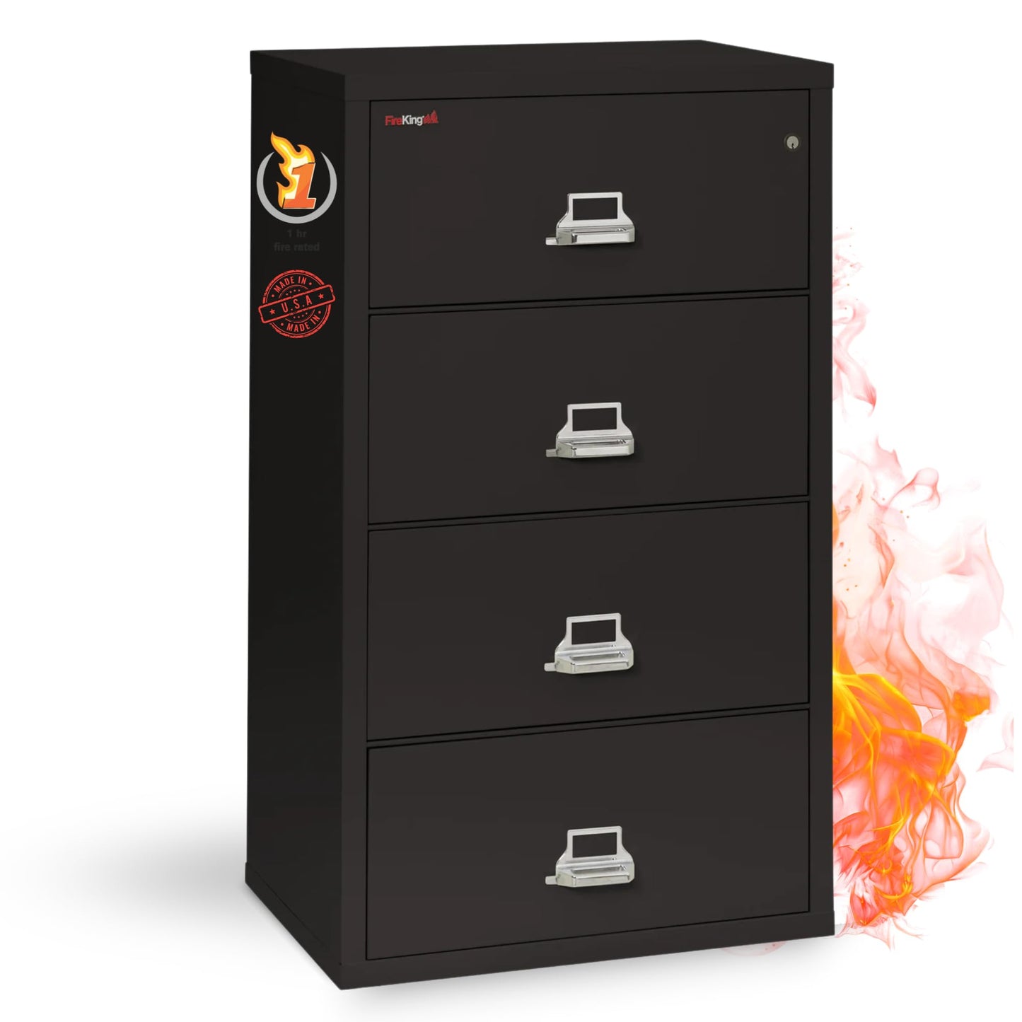 FireKing Lateral 4 Drawer Legal and Letter Fire Safe File Cabinet