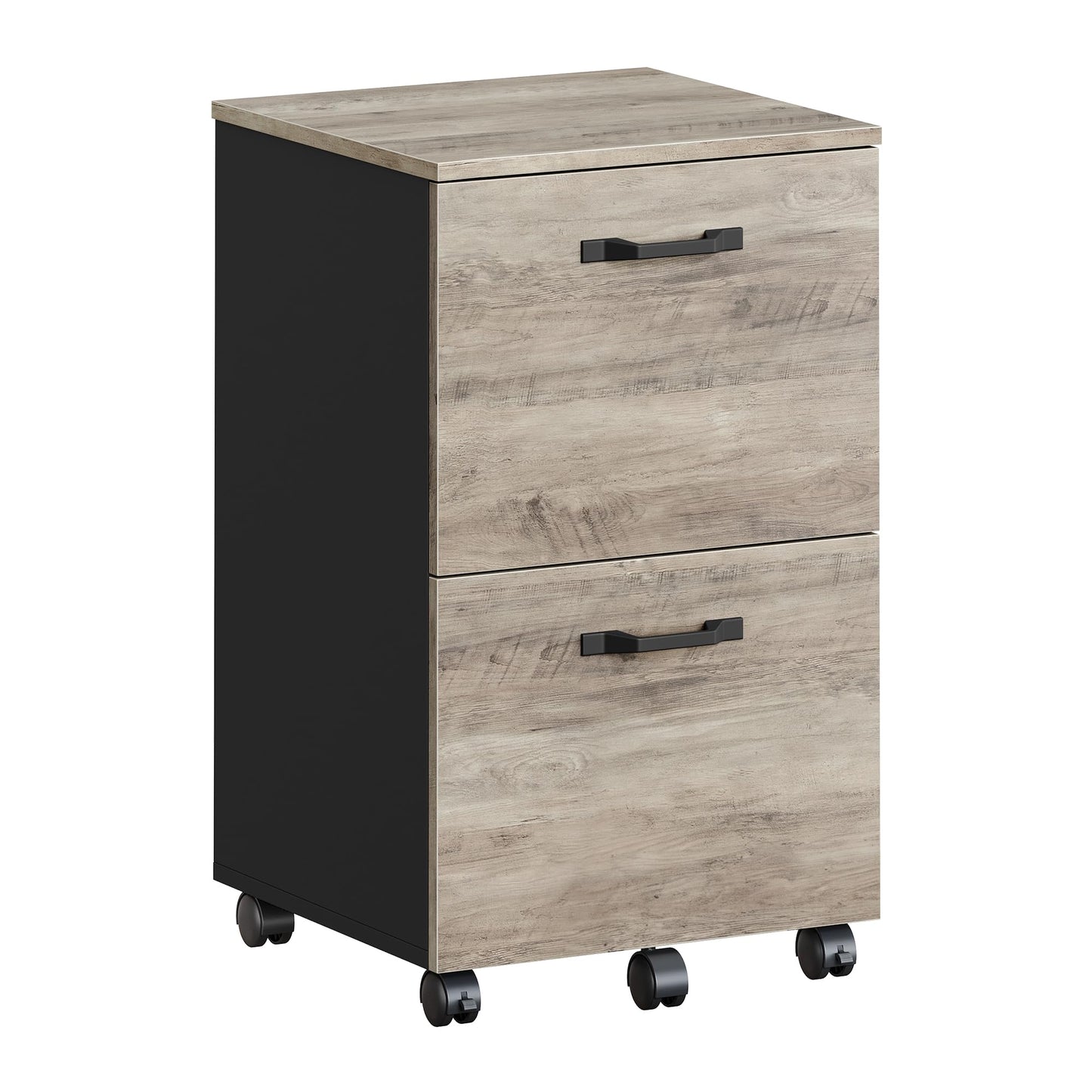 VASAGLE 2-Drawer Rolling File Cabinet, Snow White
