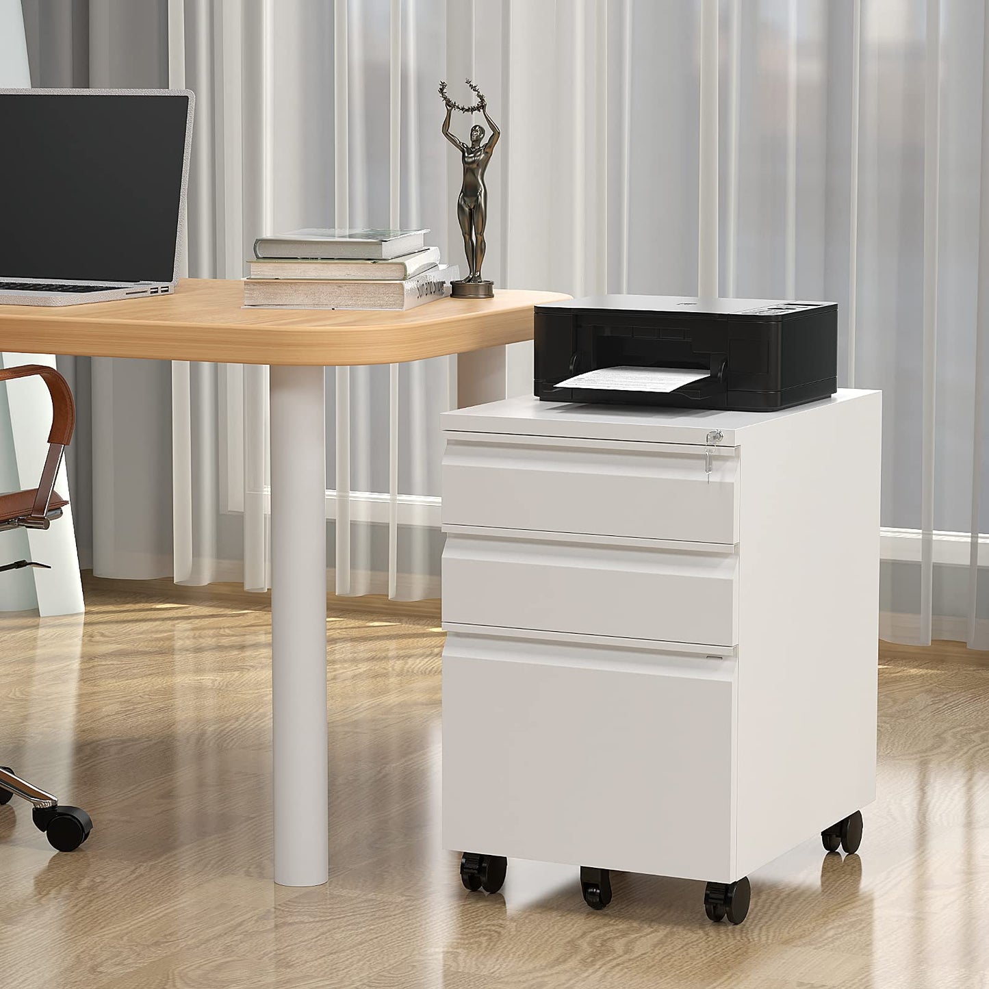 2-Drawer Vertical Locking File Cabinet, Steel, Letter Size