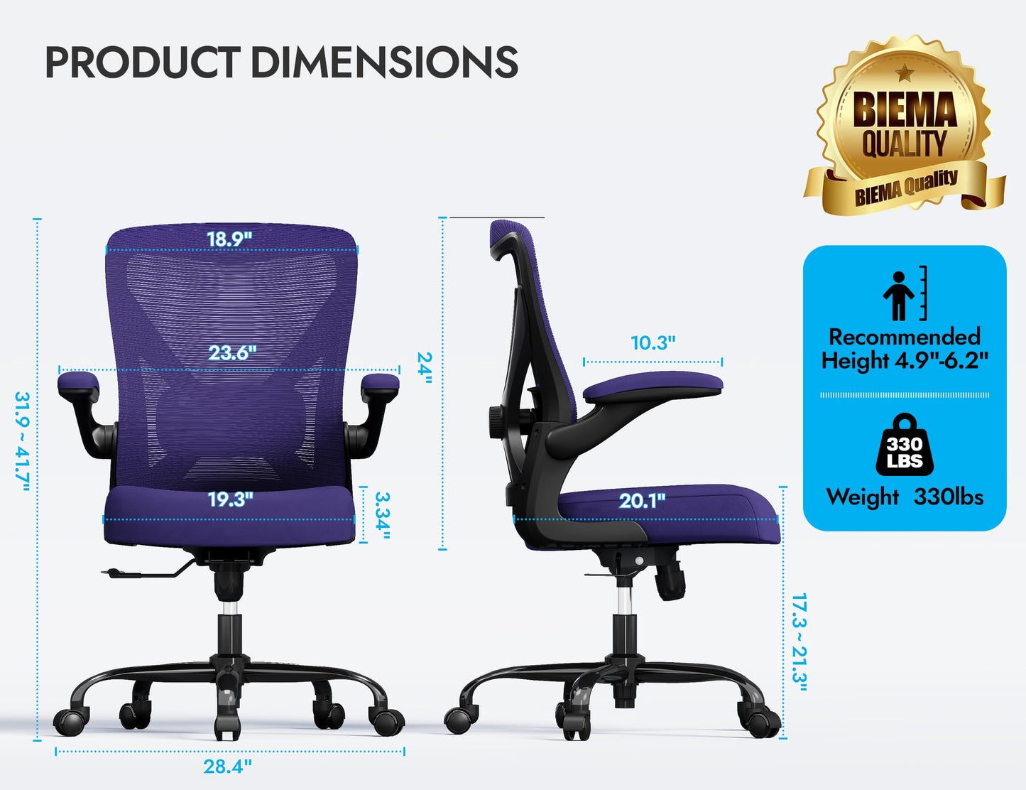 X-Shaped Ergonomic Office Chair
