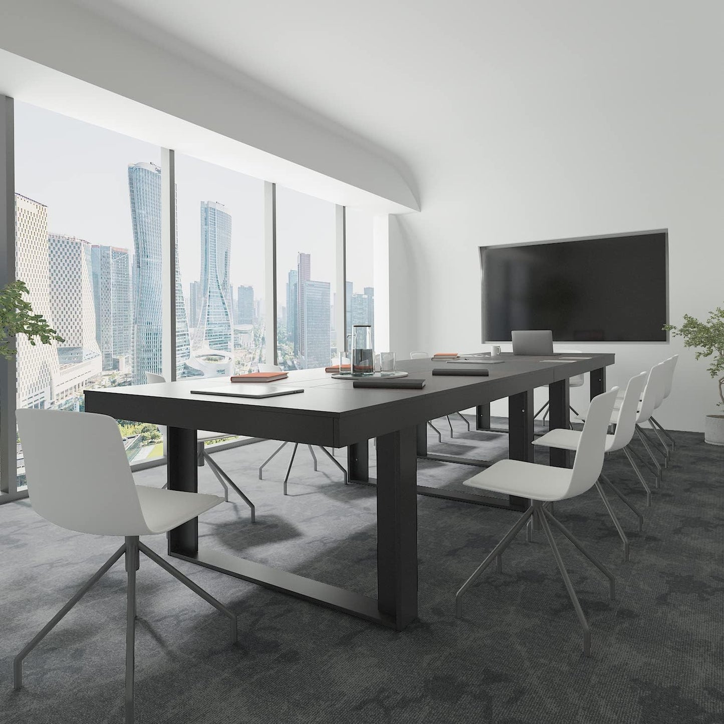 ECACAD 7FT Conference Table for 6-8 People, Large Rectangular Meeting Table
