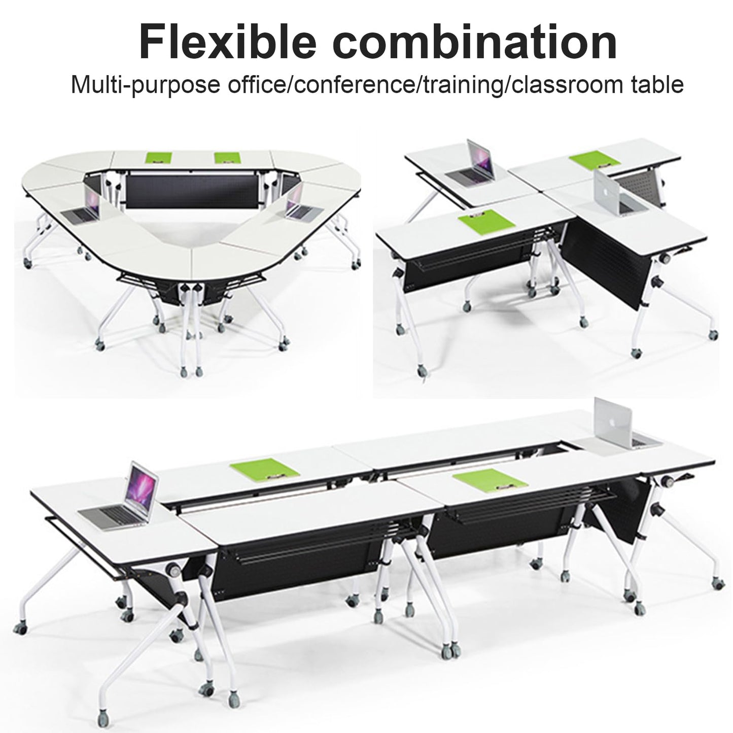 4 Pack Folding Conference Table Conference Room Table Meeting Table
