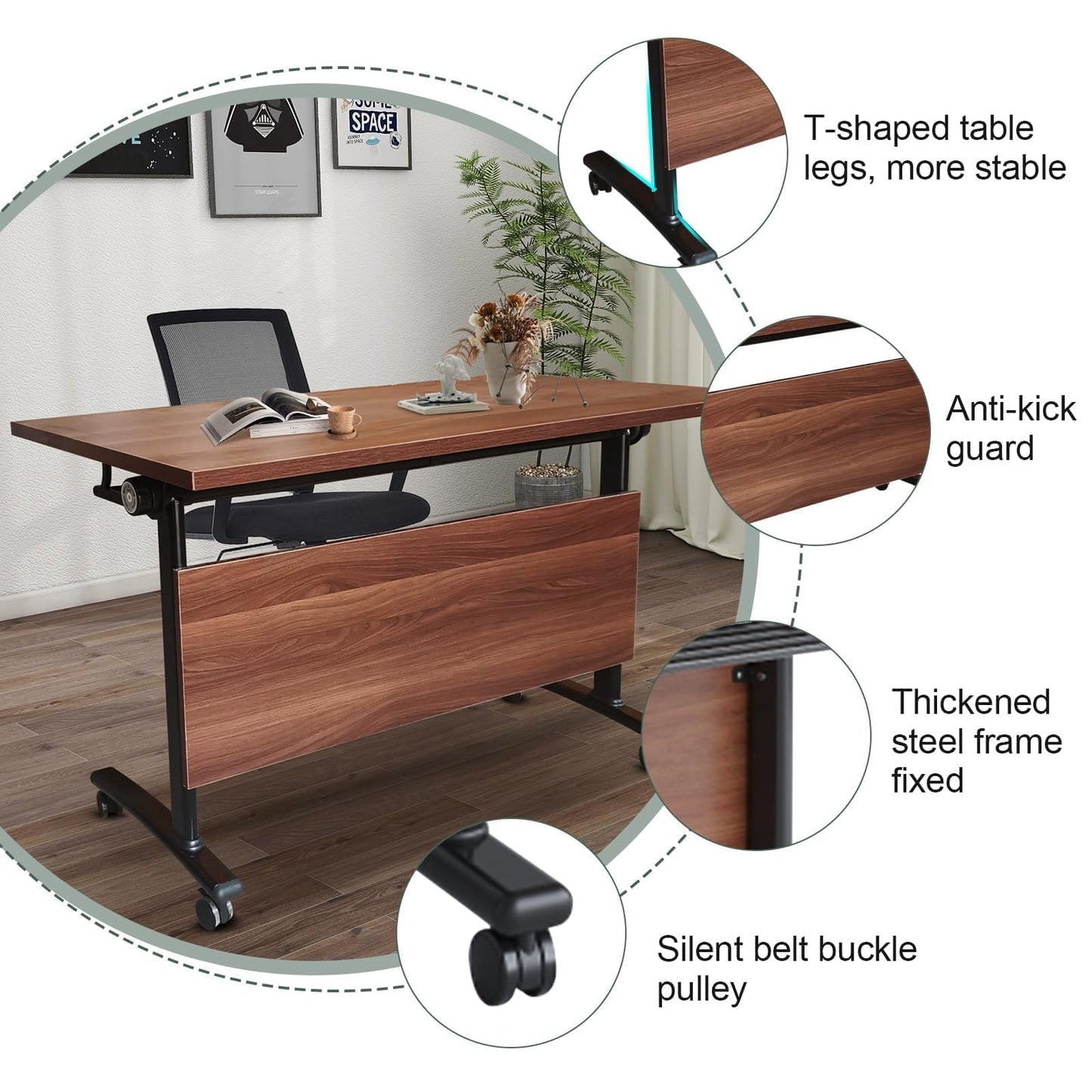 4 Pack Folding Conference Table Conference Room Table Meeting Table