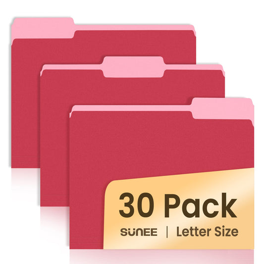 SUNEE File Folders, 30 Pack Manilla Folders 8.5 x 11
