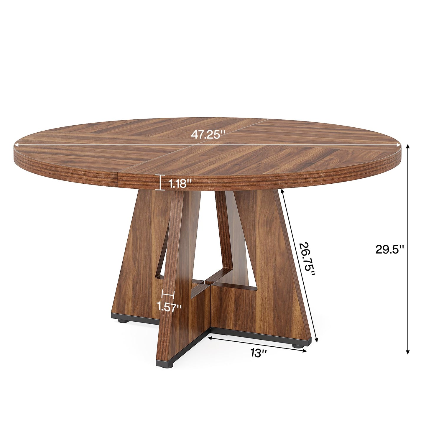 Tribesigns 47-Inch Round Conference Table  Wooden Meeting Room Table
