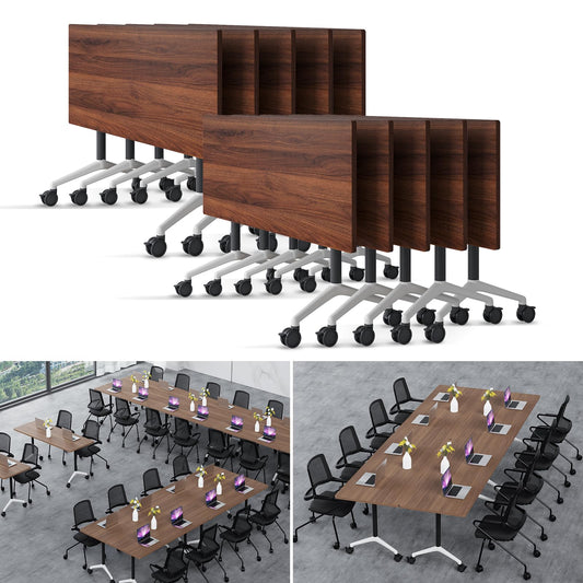 Folding Conference Table Modern Large Mobile Meeting