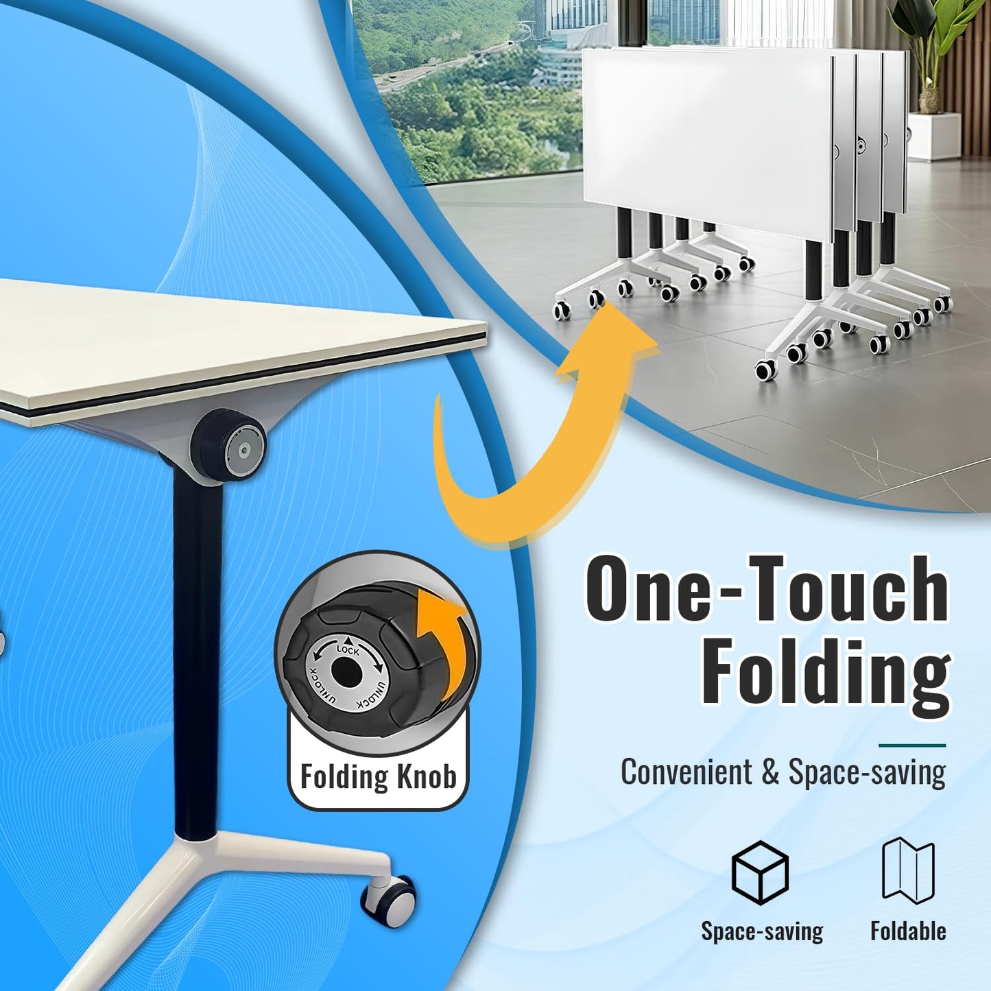 63" Folding Conference Table