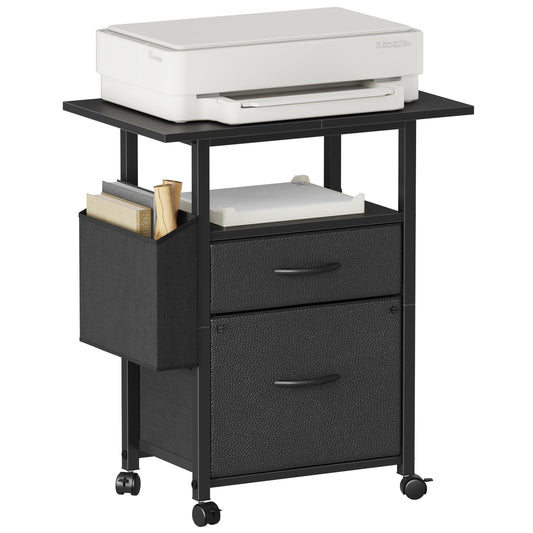 2 Drawer File Cabinet with 24'' Extended Desktop