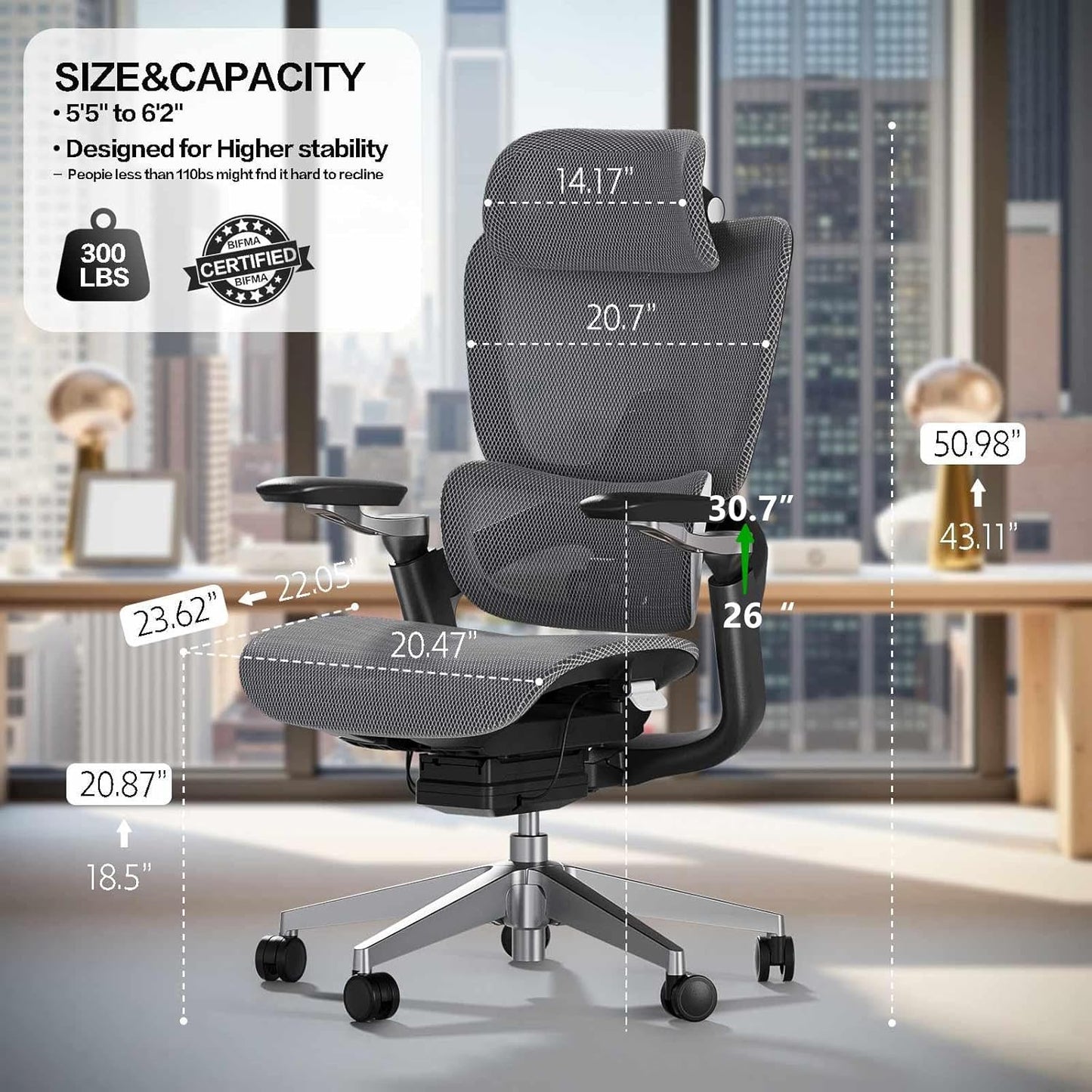 Big & Tall Mesh Office Chair