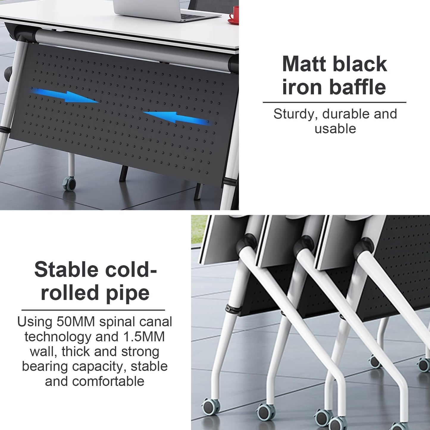 4 Pack Folding Conference Table Conference Room Table Meeting Table