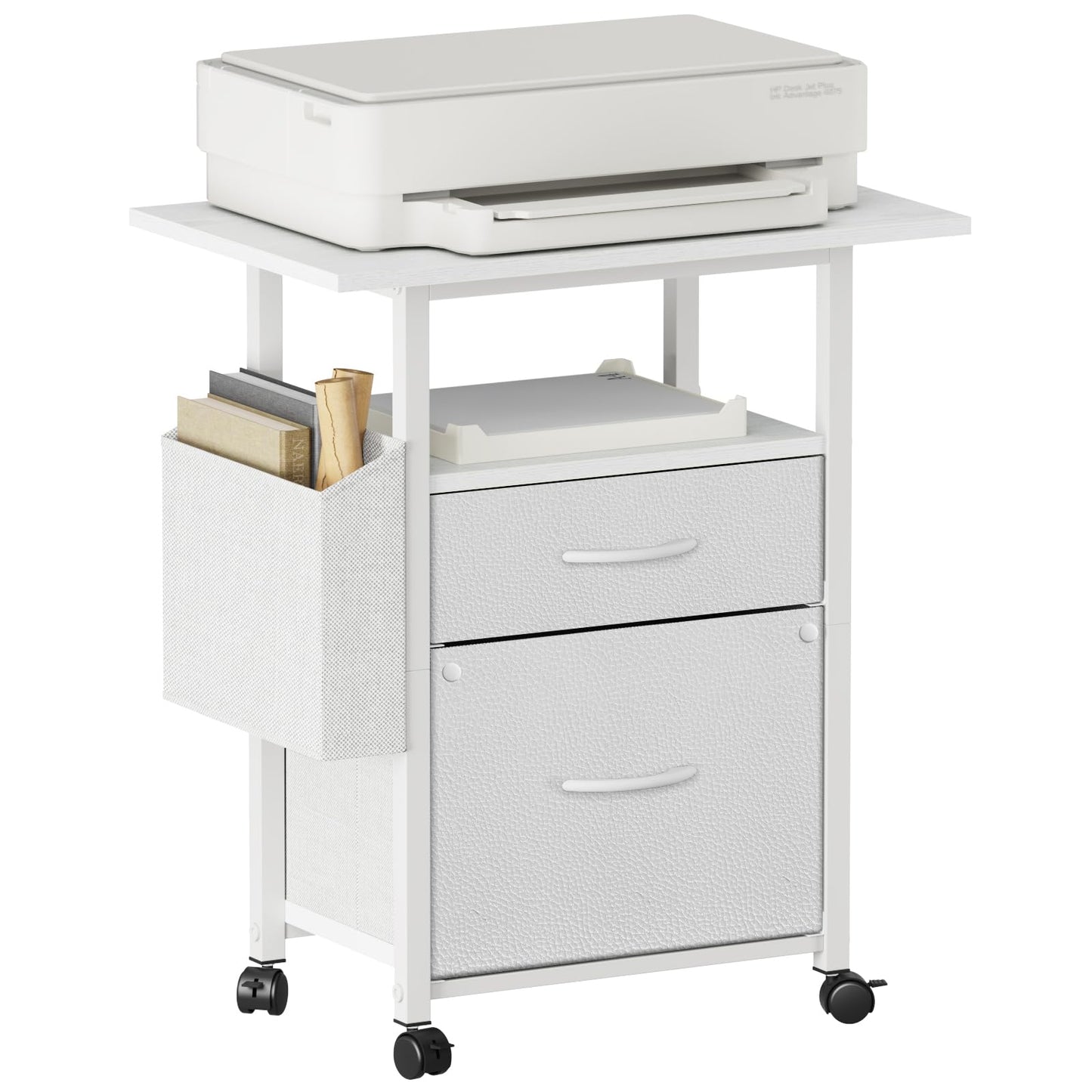 2 Drawer File Cabinet with 24'' Extended Desktop