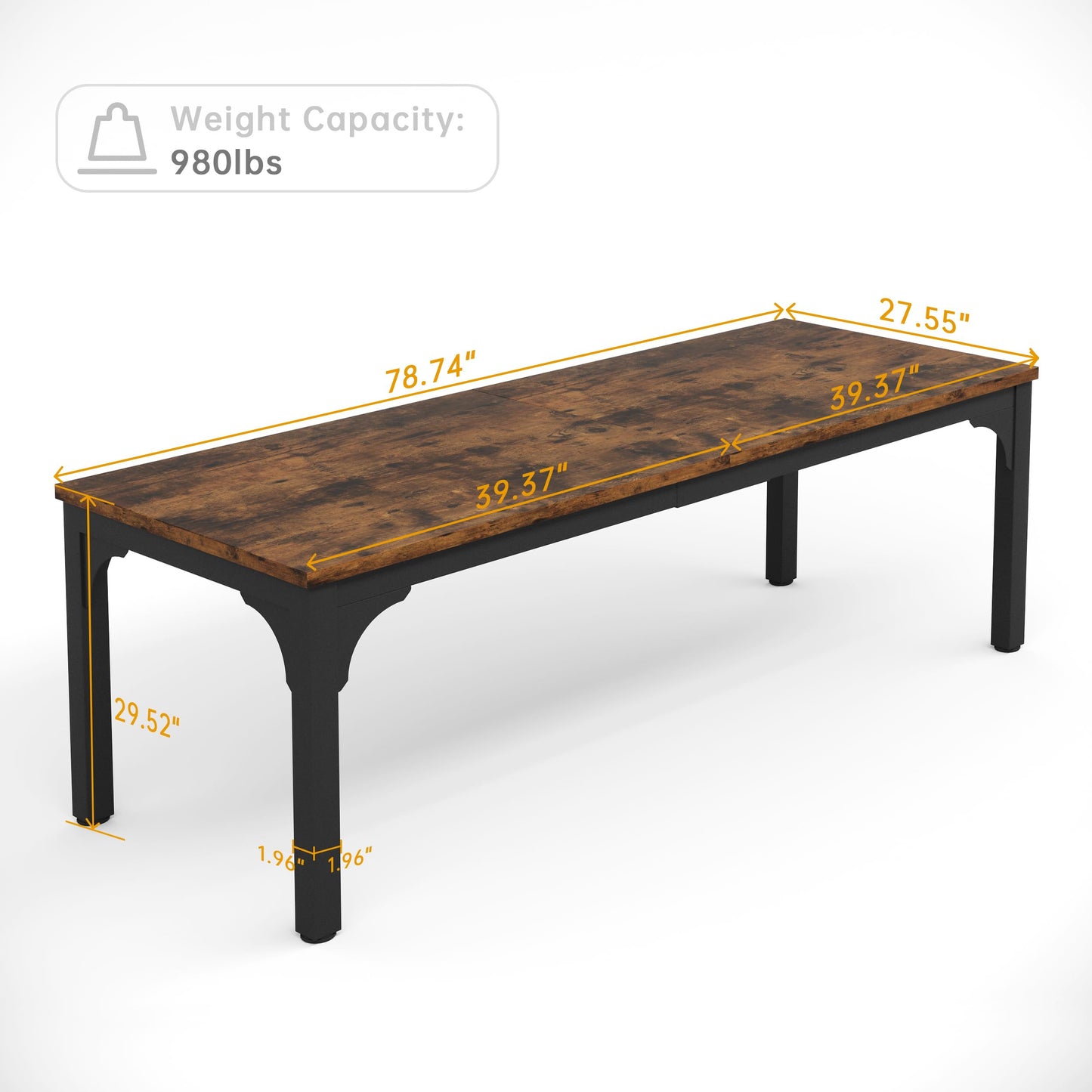 13FT Conference Table, Super Sturdy Large Rectangle Meeting Seminar Table