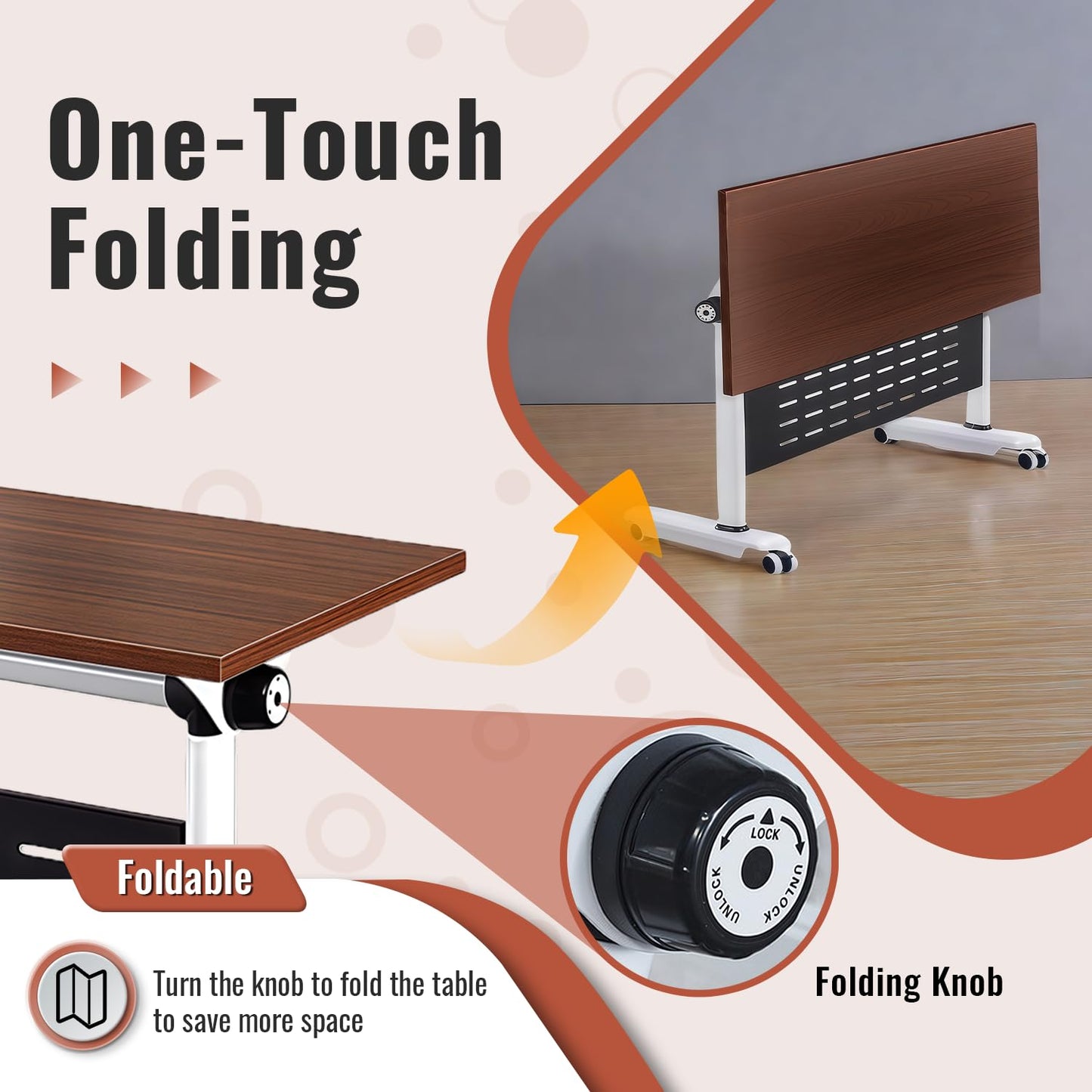 63" Folding Conference Table