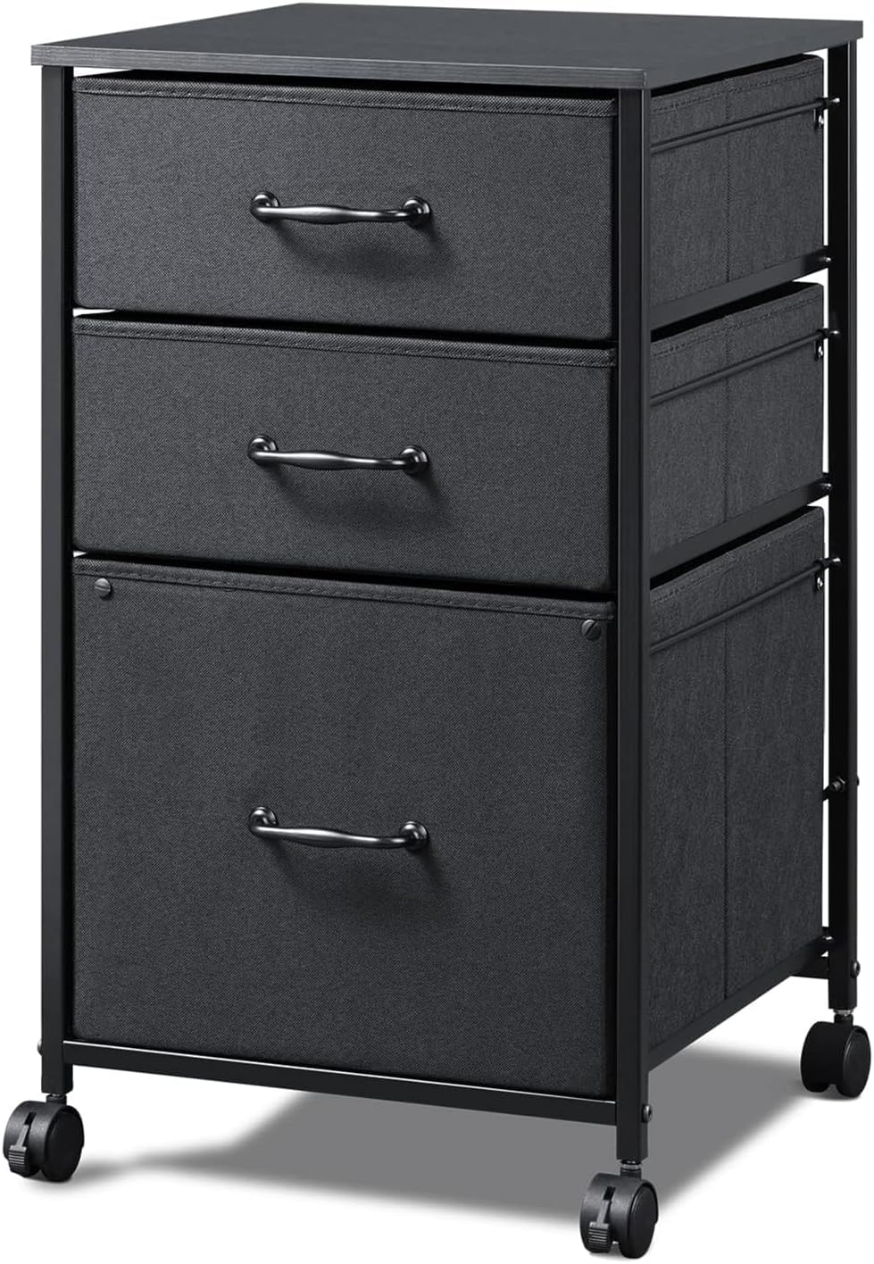 DEVAISE Mobile File Cabinet, Rolling Printer Stand with 3 Drawers