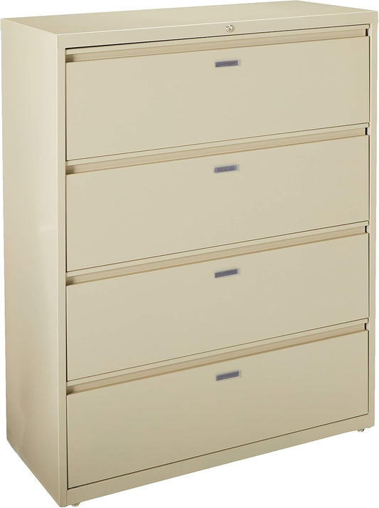 Lorell Fortress Locking Metal Lateral File Cabinet, 4-Drawer