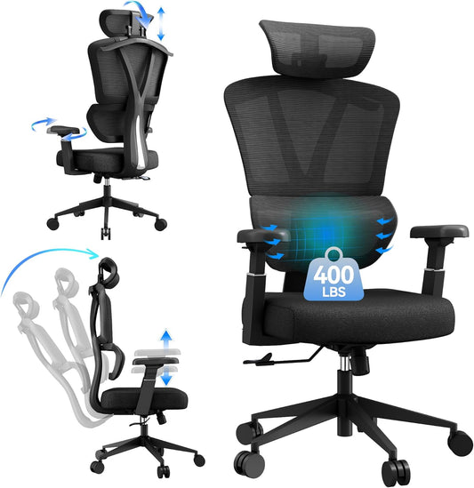 Mesh Office Chair - 400lbs Black