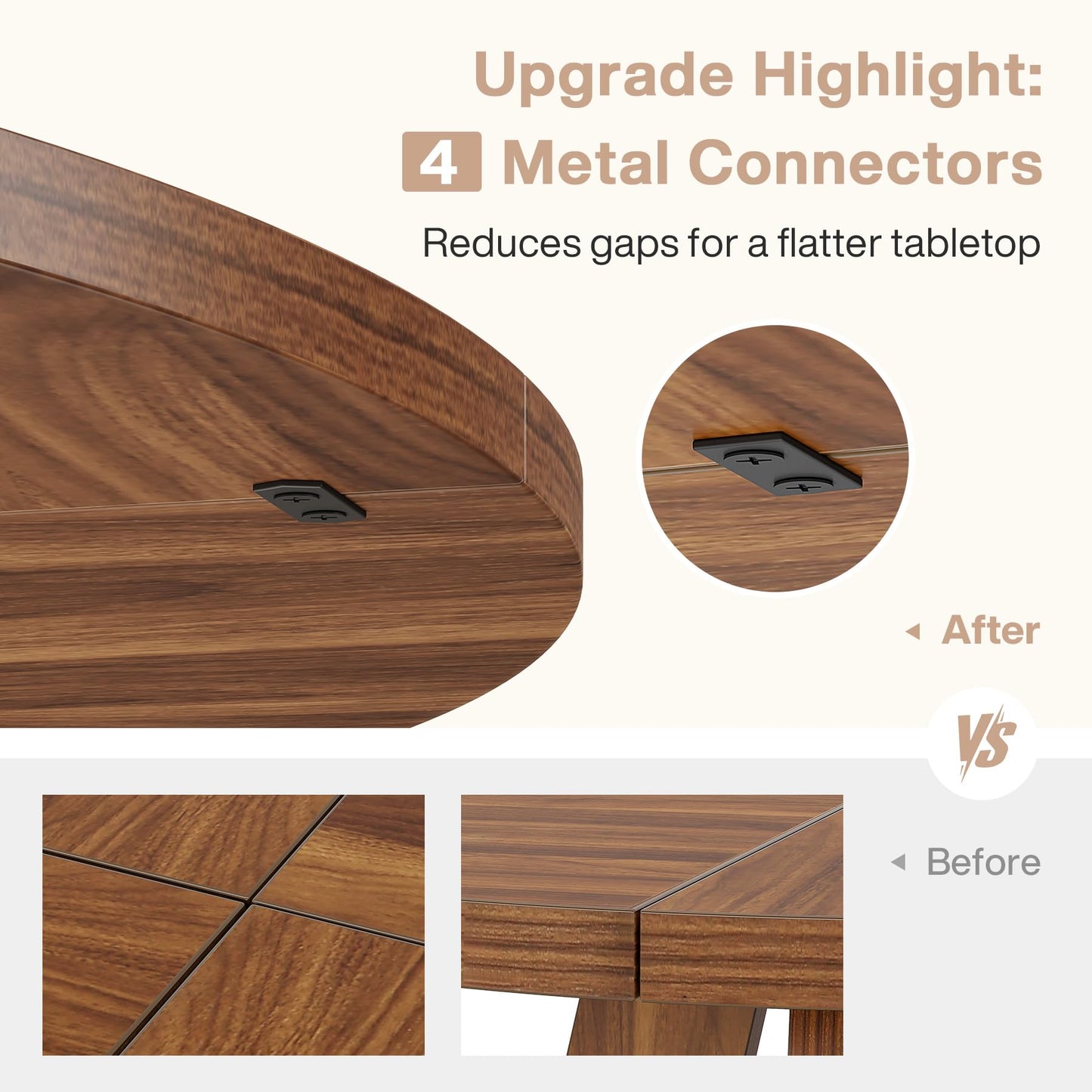 Tribesigns 47-Inch Round Conference Table  Wooden Meeting Room Table