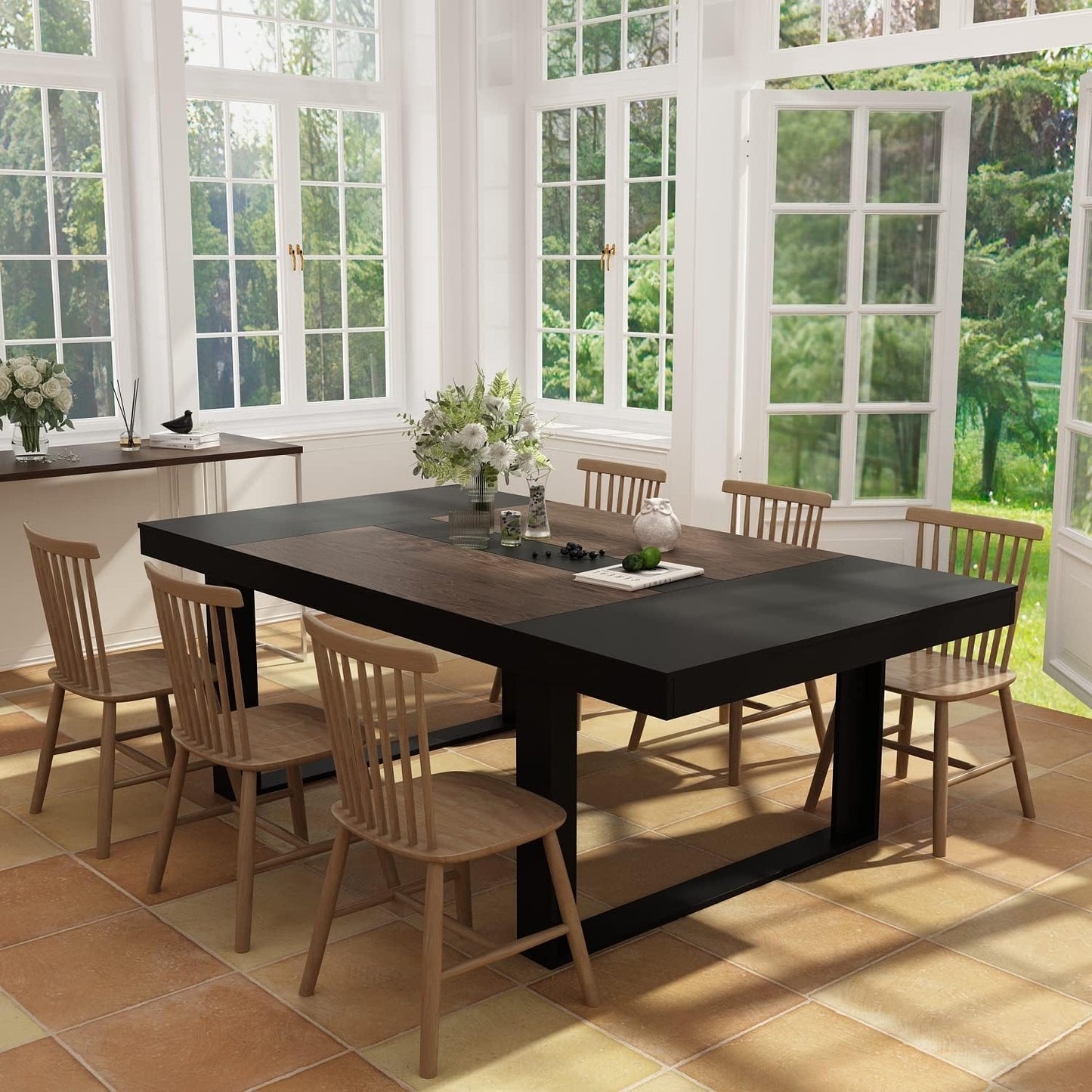 ECACAD 7FT Conference Table for 6-8 People, Large Rectangular Meeting Table