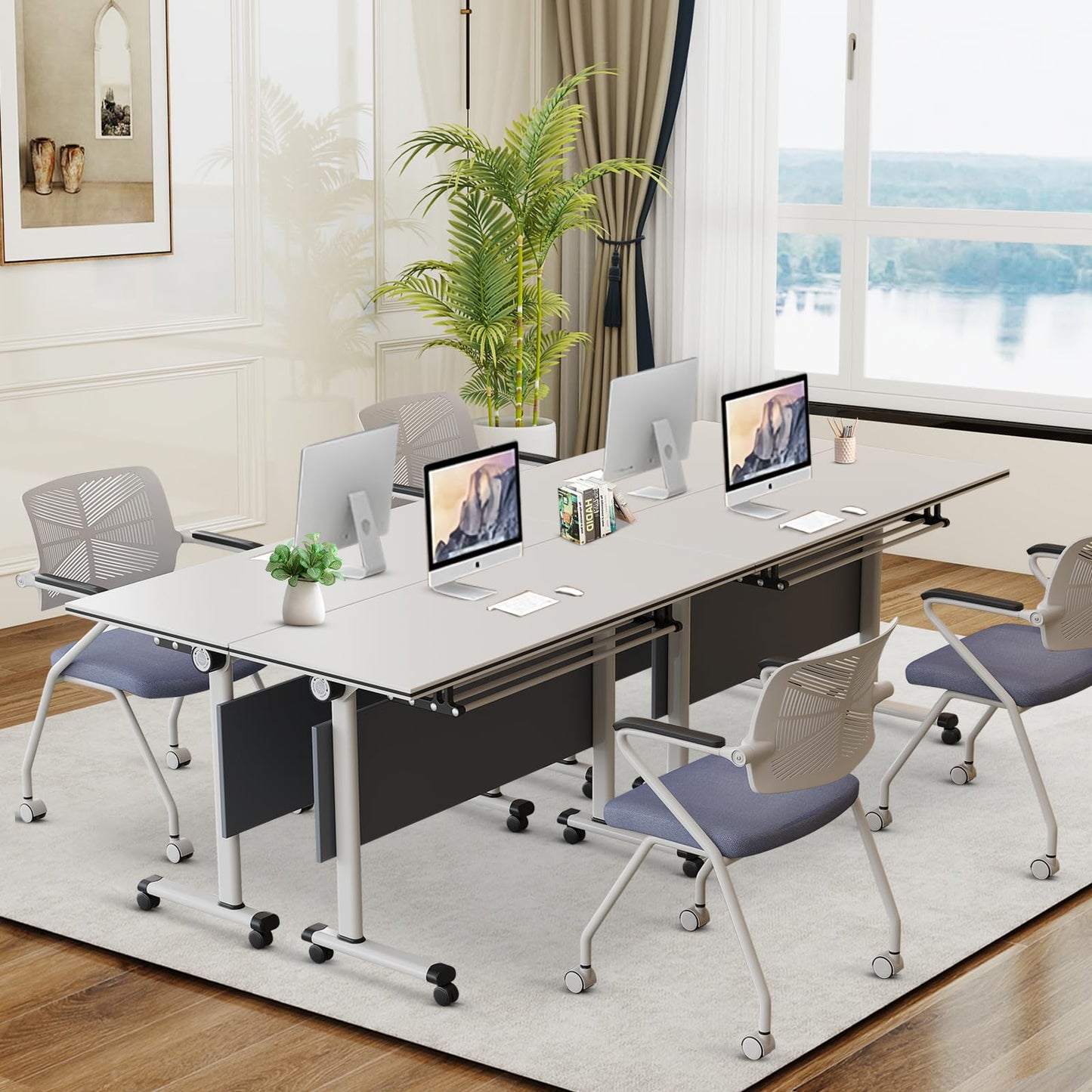 Folding Walnut Conference Table