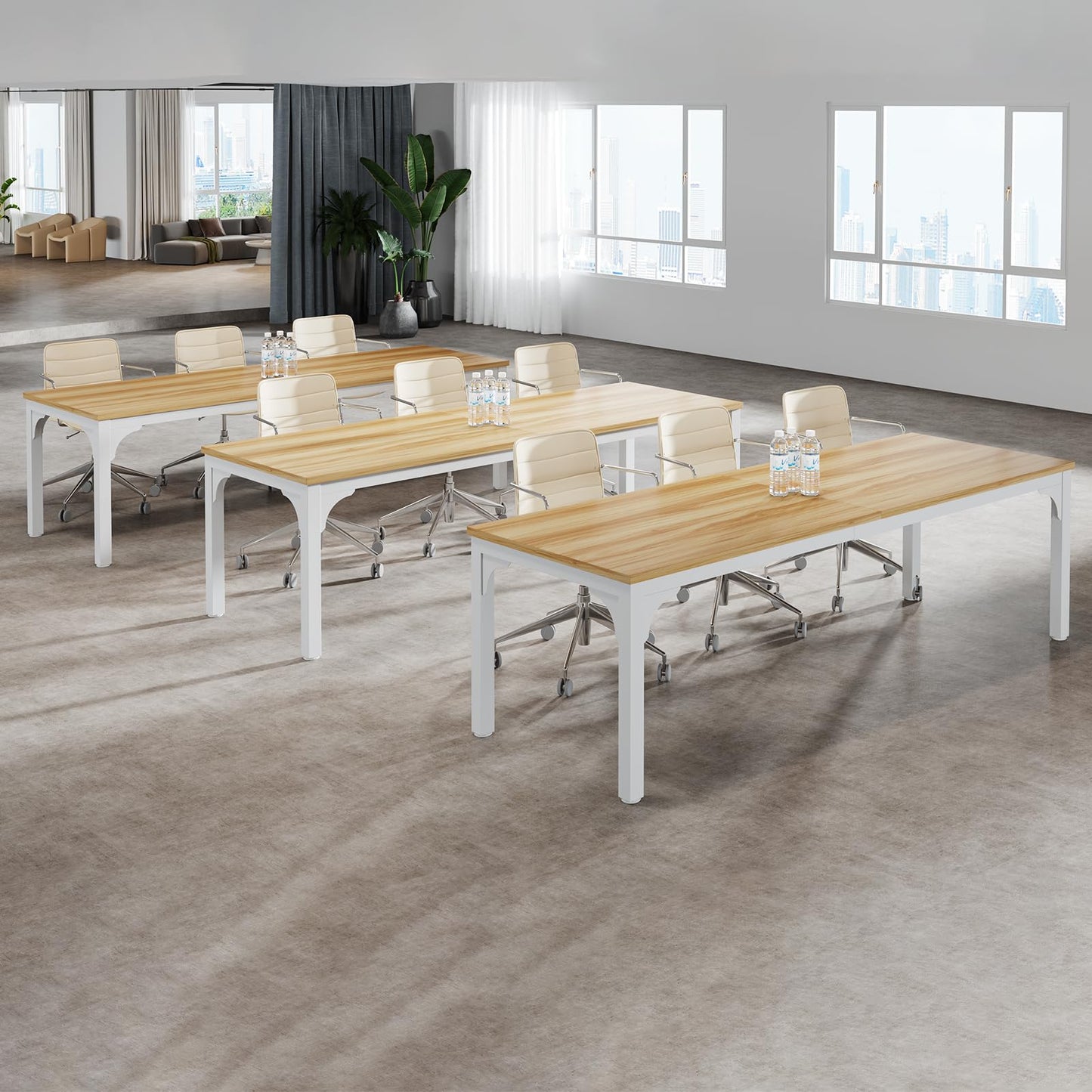 13FT Conference Table, Super Sturdy Large Rectangle Meeting Seminar Table