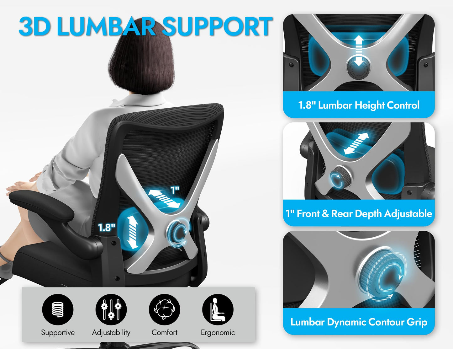 X-Shaped Ergonomic Office Chair